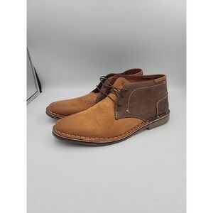Steve Madden Harsen  561 Men's 2 Tone  Brown Leather Lace Up Chukka Boot Size 10